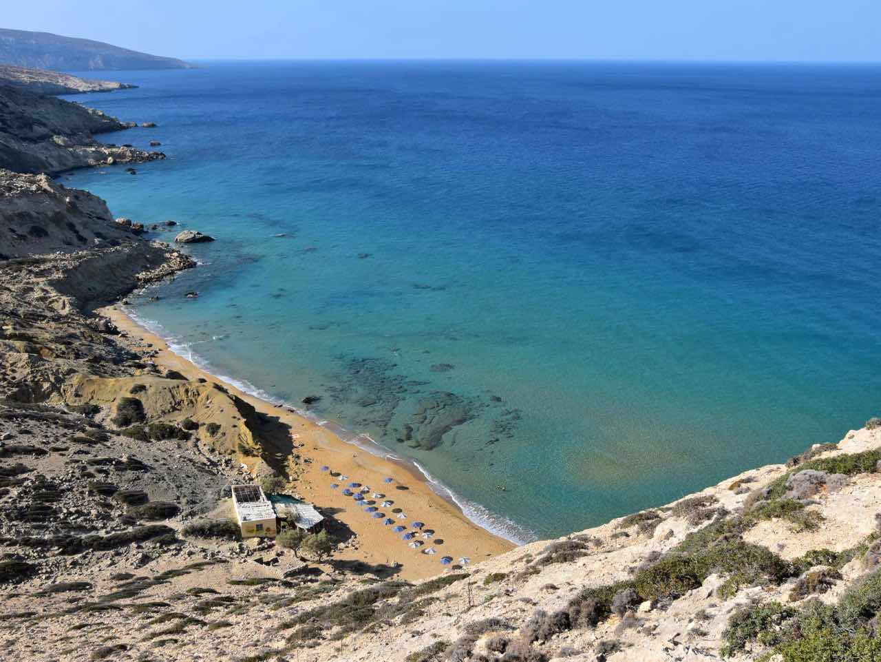 Summertime Red Beach Of South Crete