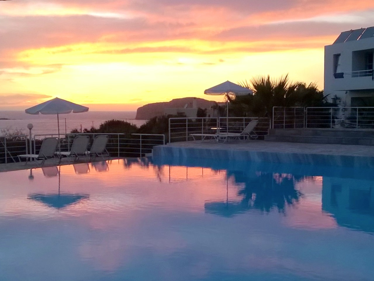 Dramatic Sunset At Our Plakures Hotel - Falasarna Beach