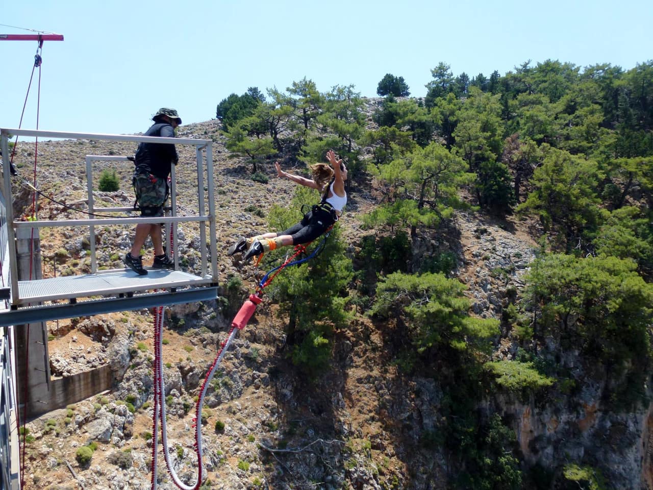 The Bridge Of Aradena - Best Point For Bungee Jumping In Crete