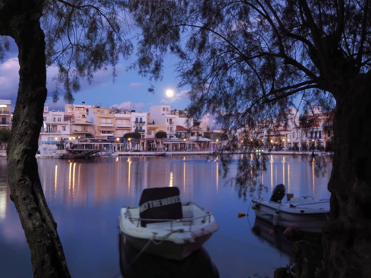 Last Night's Fuel Moon in Agios Nikolaos