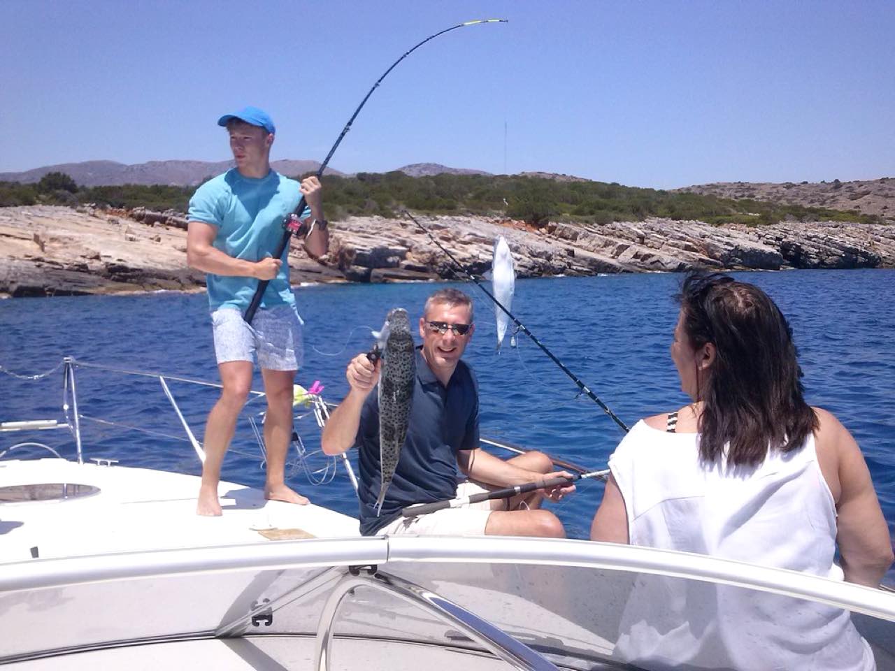 Fishing Yacht Cruise In Mirabello Elounda Bay, fishing trip elounda village, fishing activity spinalonga kolokytha island, best activities agios nikolaos, elounda best boat tirps, what to do elounda village, things to do elounda village