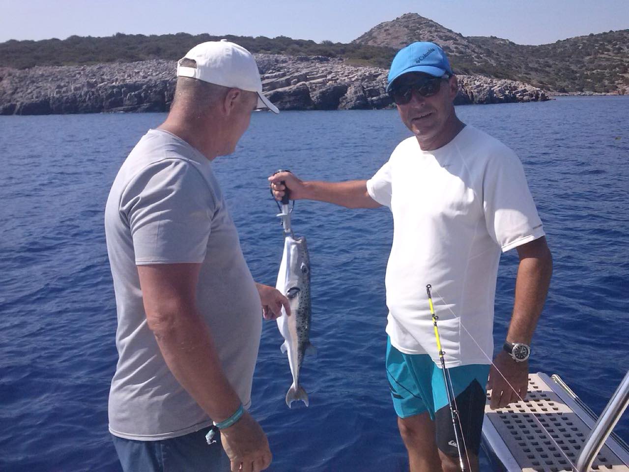 Fishing Yacht Cruise In Mirabello Elounda Bay, fishing trip elounda village, fishing activity spinalonga kolokytha island, best activities agios nikolaos, elounda best boat tirps, what to do elounda village, things to do elounda village