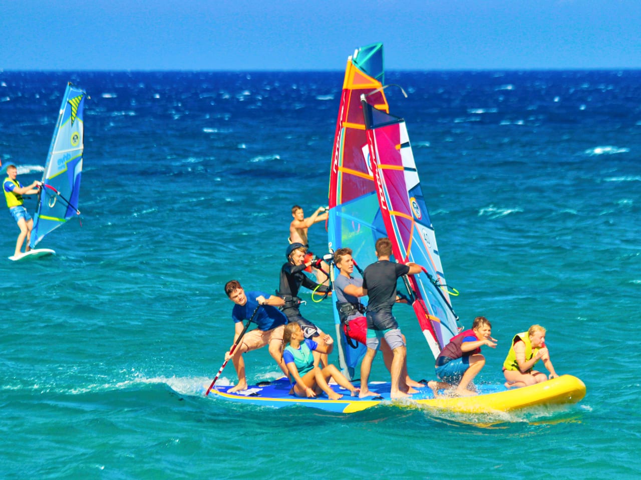 windsurfing lessons kouremenos beach, foil windsurfing lessons kouremenos, windsurfing rentals, foil windsurfing rentals east crete, kouremenos beach best place for windsurfing, best windsurfing center crete, best equipment for windsurfing crete