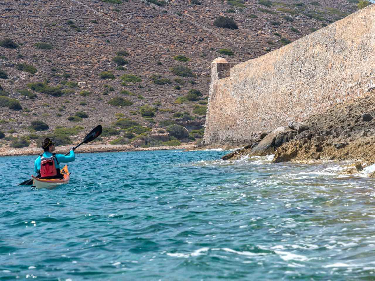 sea kayak trip elounda spinalonga, east crete sea kayak daily trips, best sea kayak elounda spinalonga, activities crete lasithi, activities elounda spinalonga