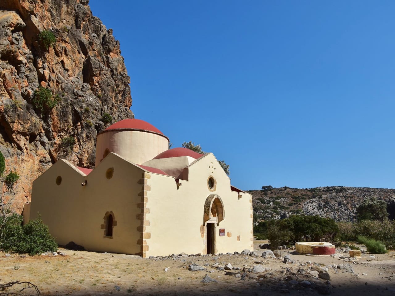 church of St. Anthony, the patron saint of hermits agiofarango beach