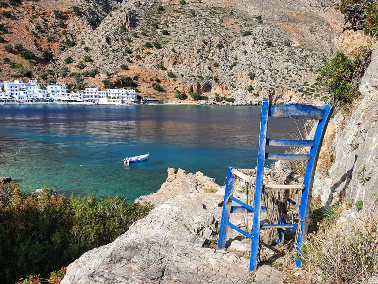 Boat Trip to Glyka Nera Beach, Marmara Beach & Loutro Village, best boat trips south chania, best boat trip sfakia village, sfakia boat trips, marmara beach restaurant boat trip, half day boat trip south chania crete