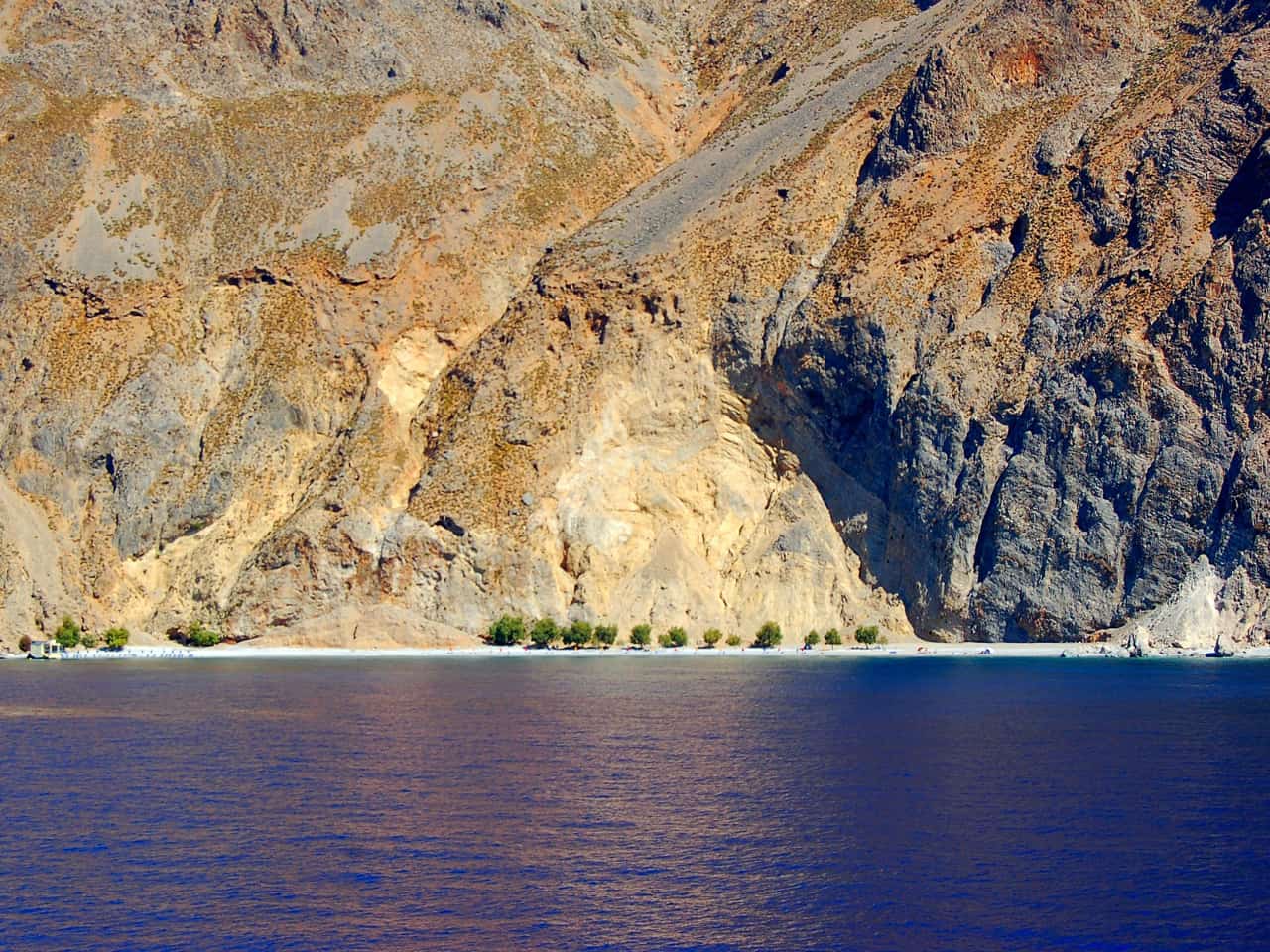 sweetwater beach panoramic view, boat trip south chania crete