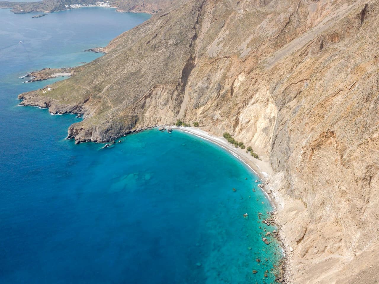 sweetwater beach panoramic view, boat trip south chania crete