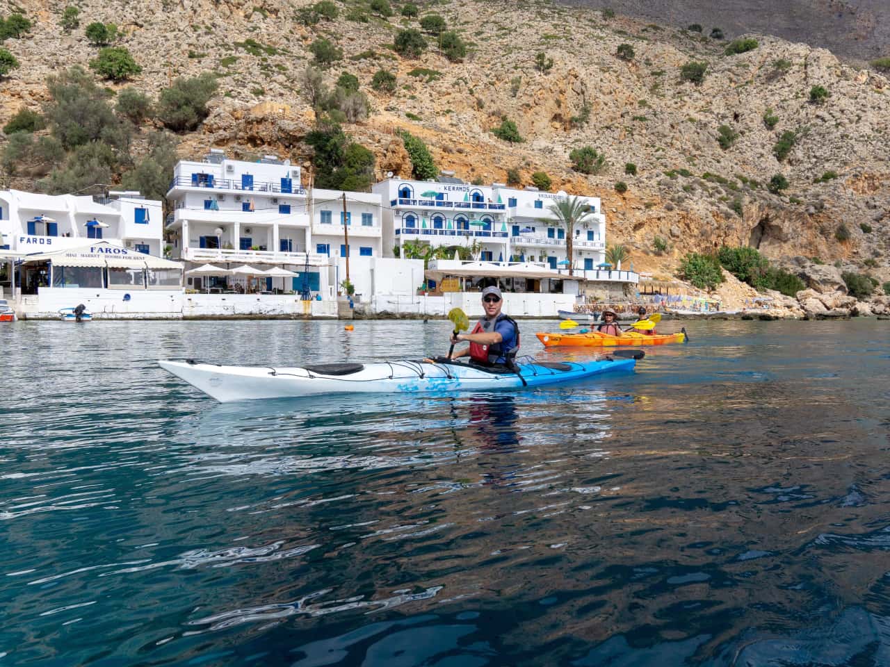 7 Days Sea Kayak Trip Western Crete, activities crete, activities chania crete, sougia village, loutro village, sfakia village, loutro village, marmara beach, agia roumeli village, samaria gorge, aradena gorge, best things to do crete