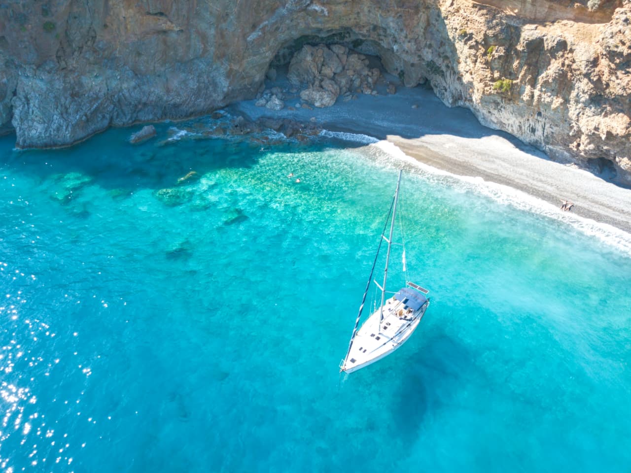 Multi-Day Sailing Trip From Crete to Cyclades Islands, sailing trip Milos, Poliegos, Sikinos, Folegandros, Santorini, Anafi, best sailing tour from crete to agean islands greece, sailing activities crete