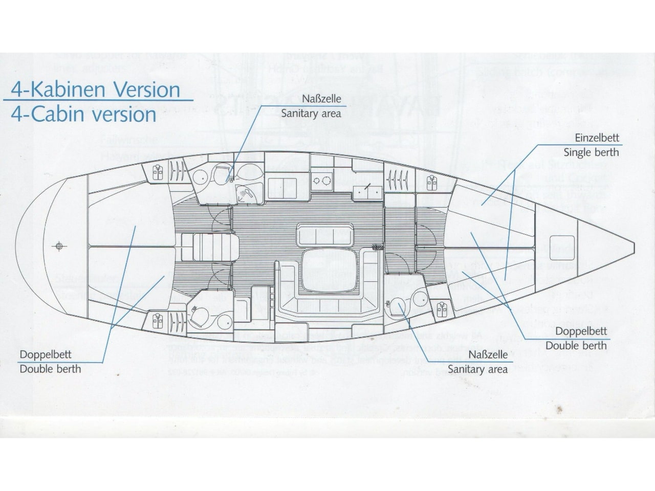 Bavaria 47 / 2000, 15 meters long, (47ft) that can accommodate up to 8 people, sailing trip south chania crete