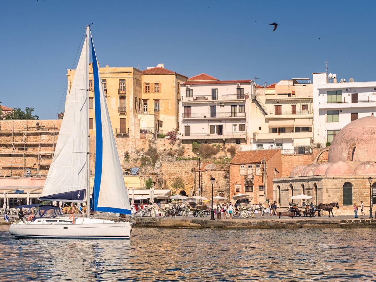 A Day Out Sailing Chania, Short Day Private sailing Tour, sailing chania crete, sailing activities chania, chania activities, best sailing trip chania crete, chania sailing theodorou island, agioi theodoroi island sailing chania, sail fishing summer, sailing in Crete
