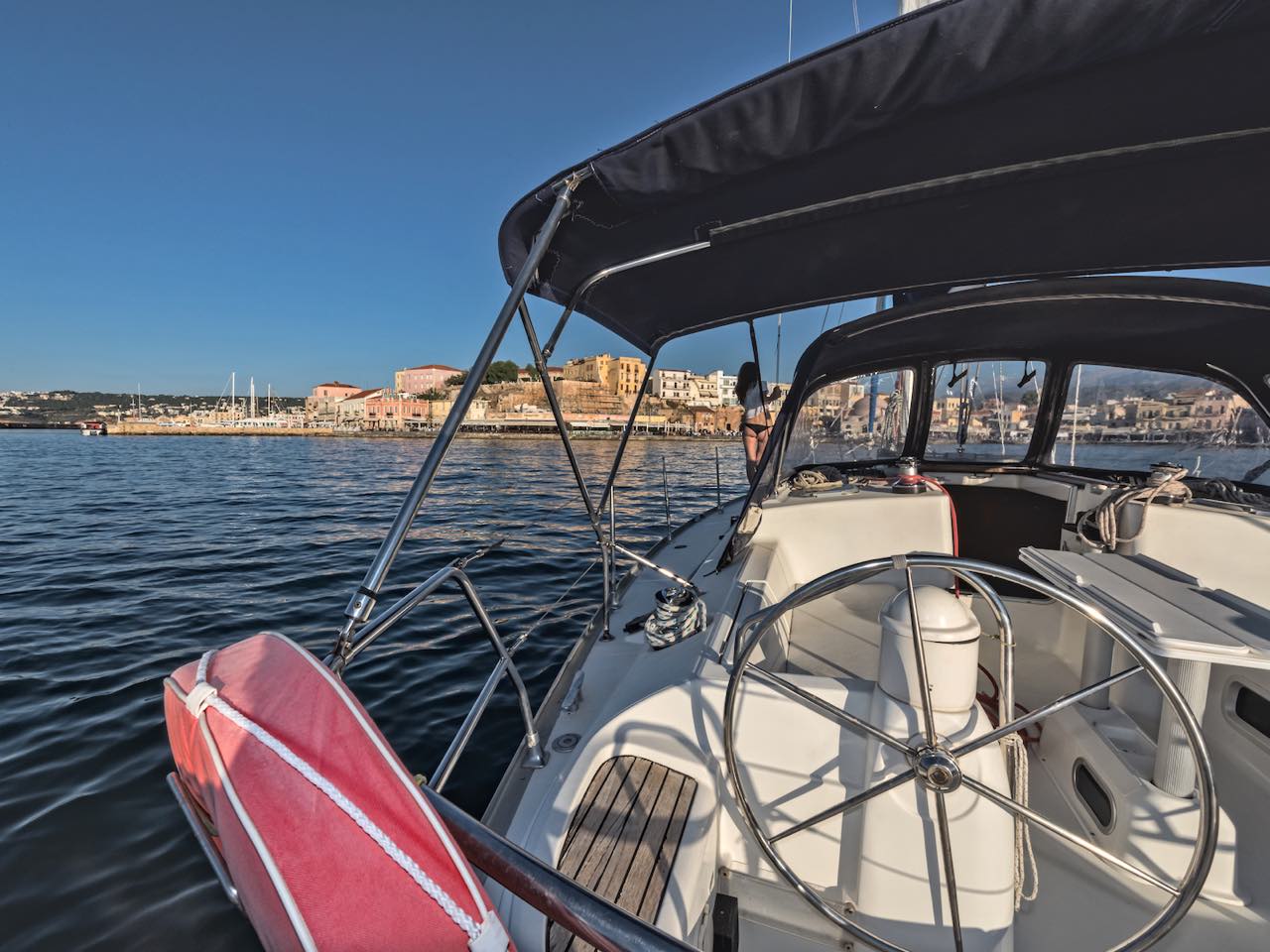 A Day Out Sailing Chania, Short Day Private sailing Tour, sailing chania crete, sailing activities chania, chania activities, best sailing trip chania crete, chania sailing theodorou island, agioi theodoroi island sailing chania, sail fishing summer, sailing in Crete