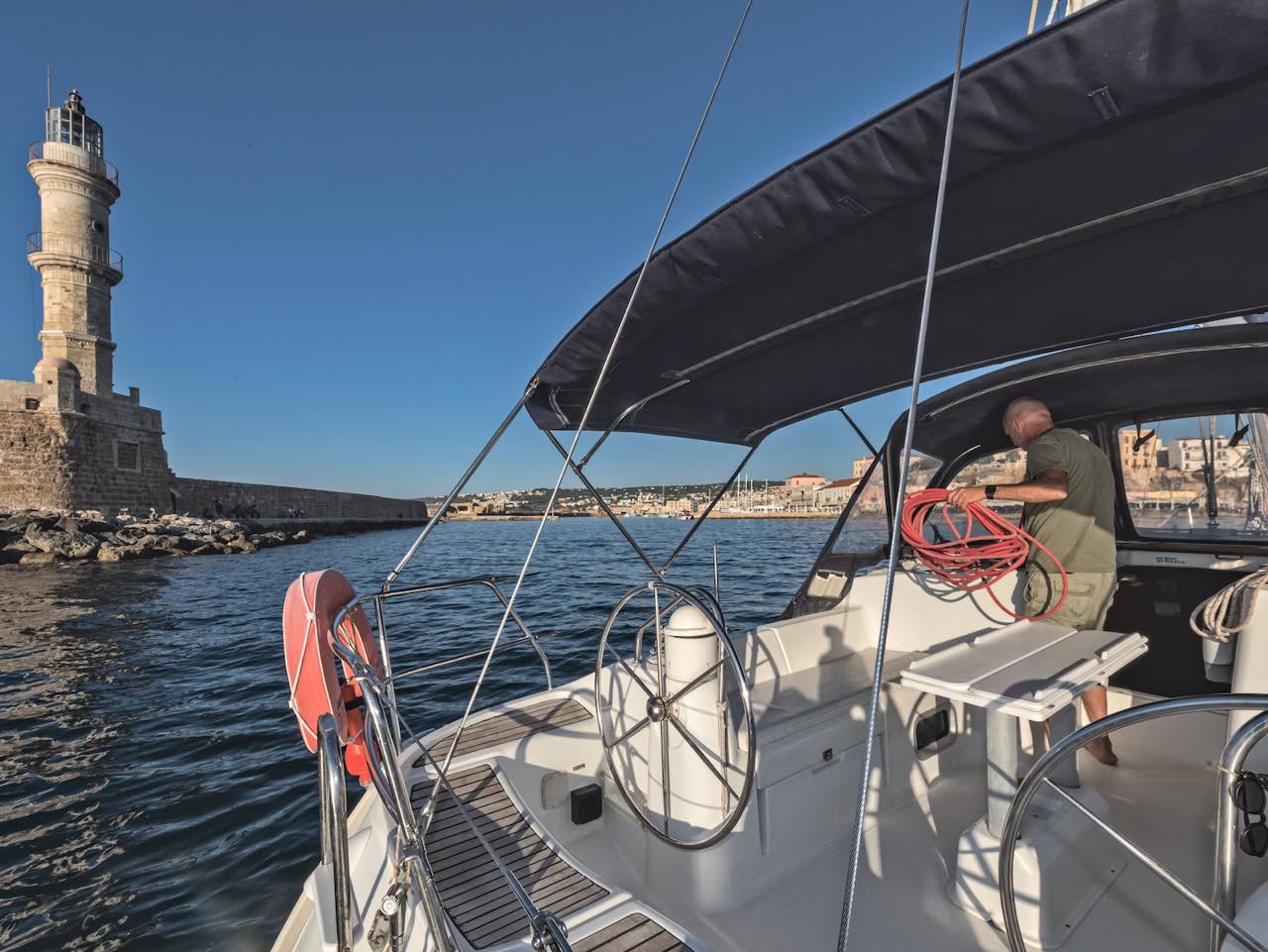 A Day Out Sailing Chania, Short Day Private sailing Tour, sailing chania crete, sailing activities chania, chania activities, best sailing trip chania crete, chania sailing theodorou island, agioi theodoroi island sailing chania, sail fishing summer, sailing in Crete