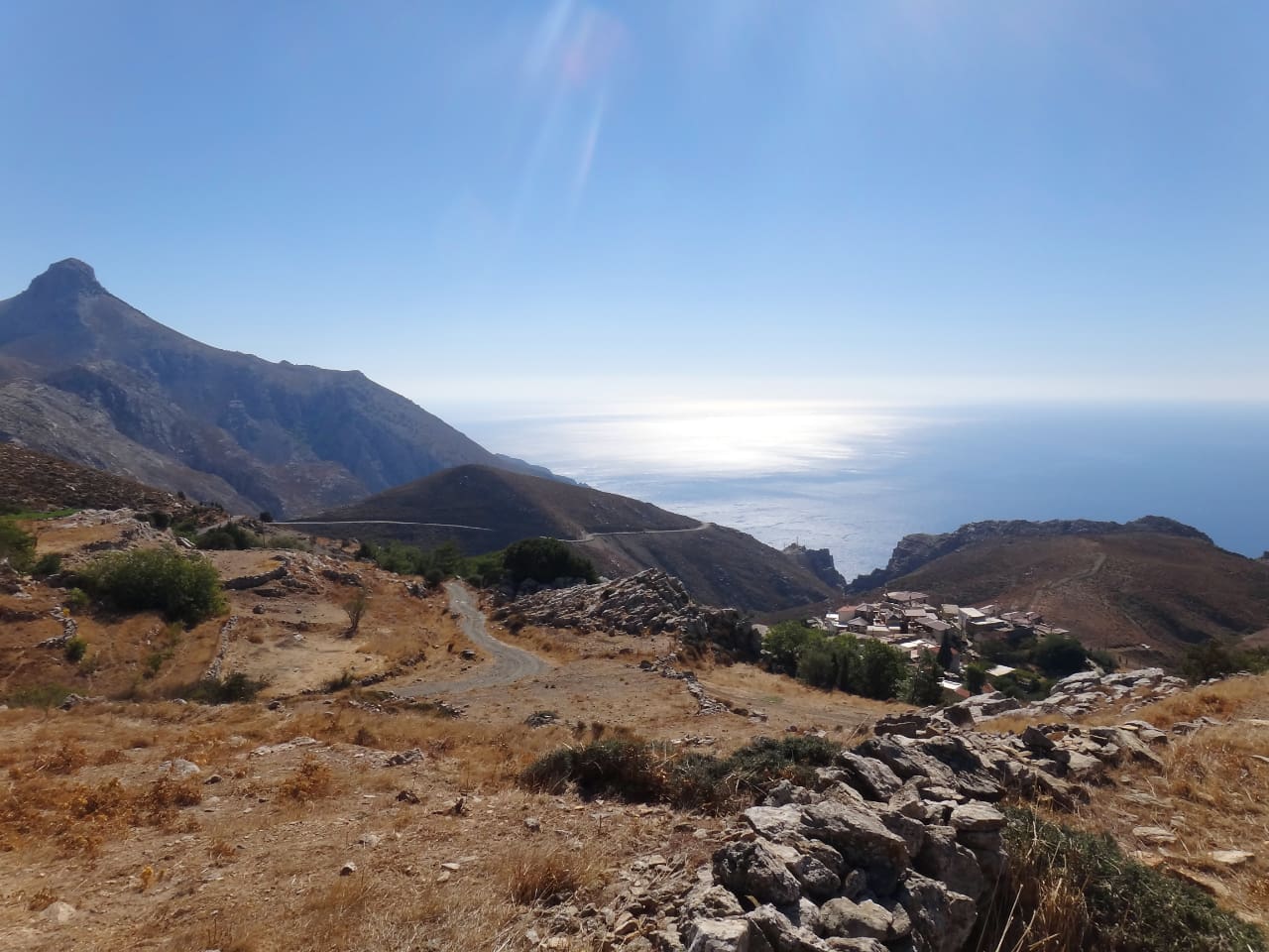 Panoramic view of Kapetaniana Village and Libyan Sea