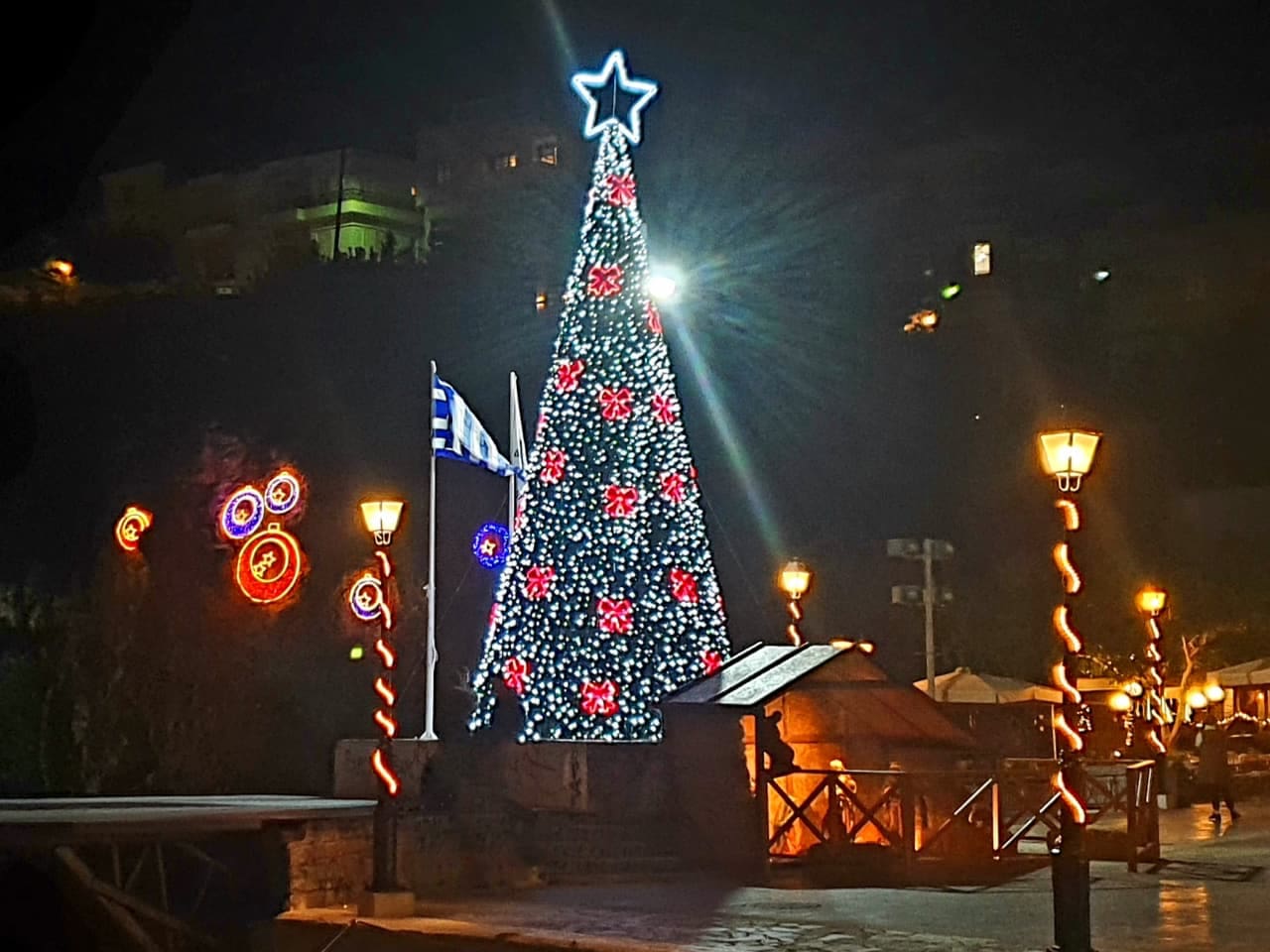 Christmas time in Agios Nikolaos Town 