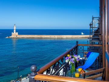 DomicileChania Venetian Residence, historic house chania, one-bedroom residence Chania,  Chania Old Town house, Venetian Harbour apartment, sea views residence chania, best place to stay chania old venetian port, chania villas